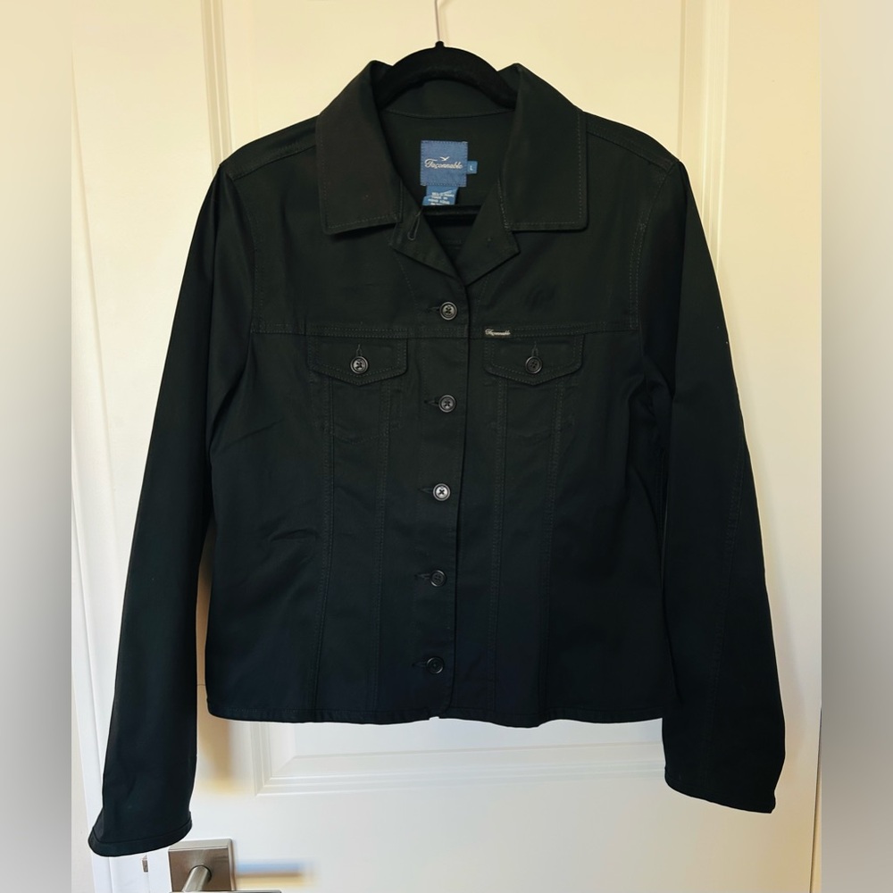 Faconnable Black Jean Jacket for Women